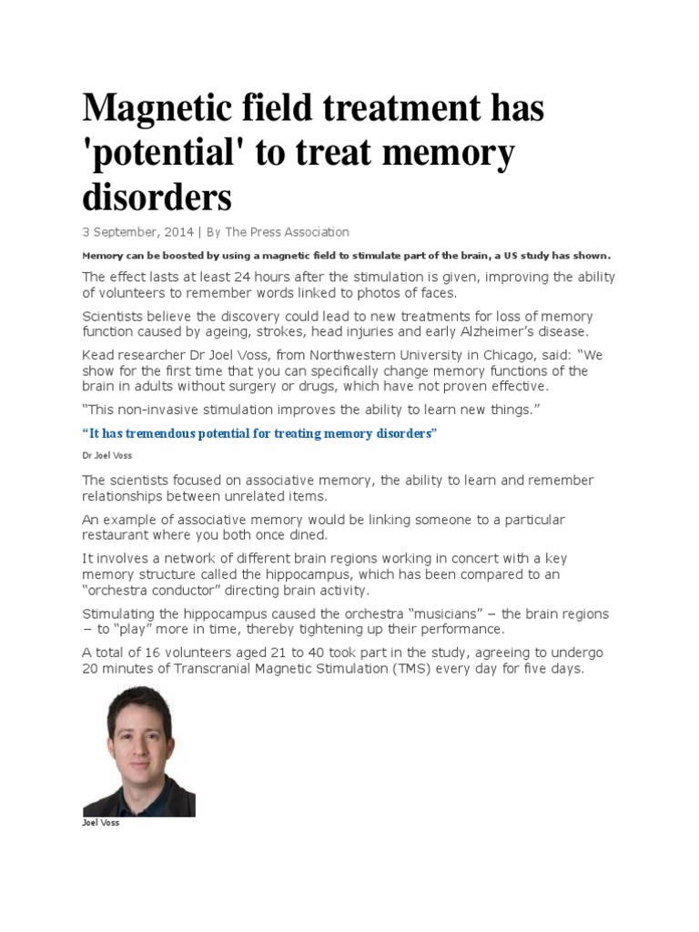 Field Treatment Has PDF Memory Brain