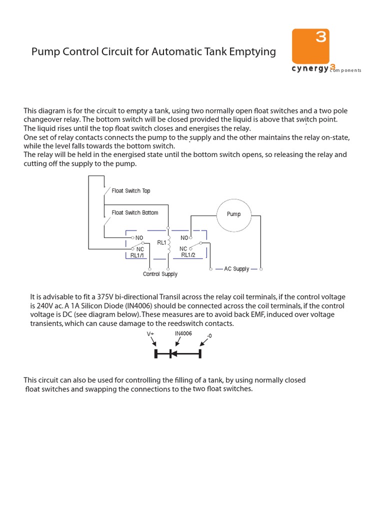 How to Create a Pump Control Circuit to Automatically Empty a Tank