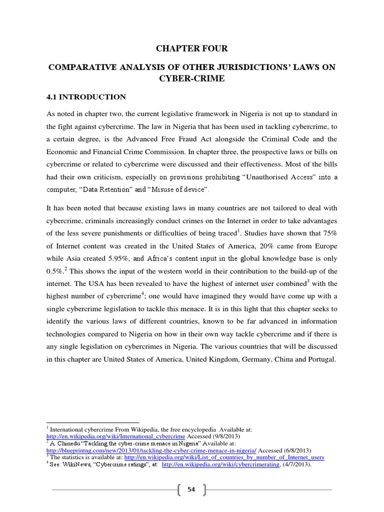 Prospective Laws On CyberCrime in Nigeria PDF Cybercrime Crime