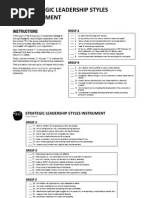 Strategic Leadership Styles Instrument