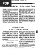 Somalia Breaks With Soviet Union, Cuba