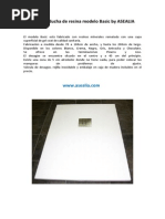 Plato de Ducha de Resina Modelo Basic by ASEALIA