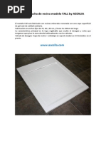 Plato Ducha de Resina Modelo FALL by ASEALIA