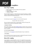 Multistage Amplifiers Notes