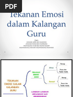Tekanan Emosi Dalam Kalangan Guru Pdf