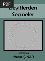 Beyitlerden Seçmeler Yavuz Çınar