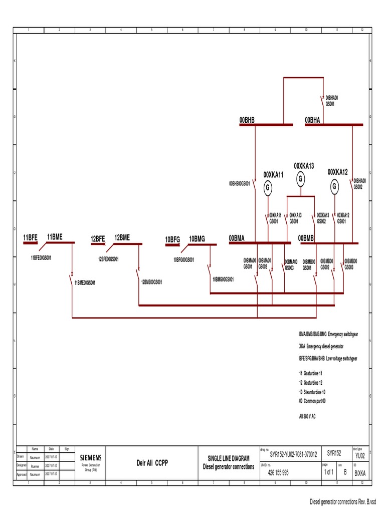 Diesel Generator Connection Diagram | PDF