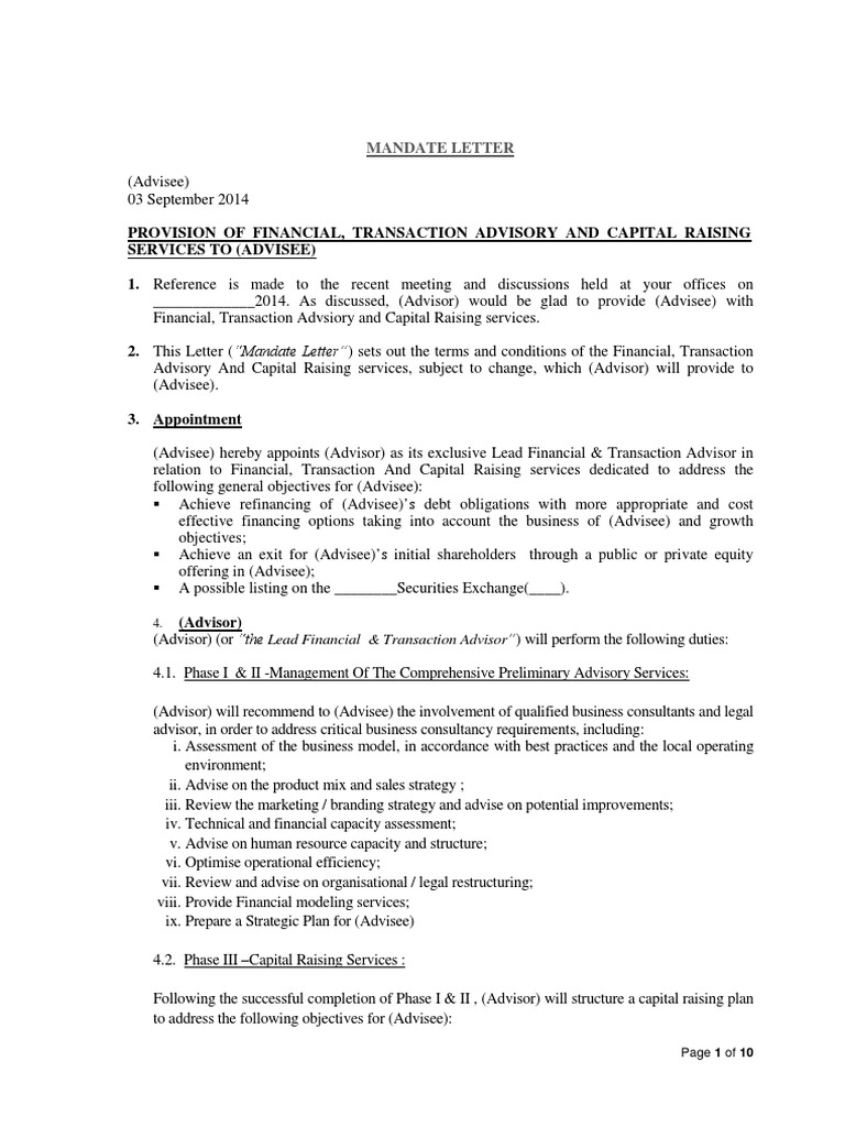 from financial advisor to client letter a Letter Sample Mandate Arbitration Expense from financial advisor to client letter a Letter Sample Mandate Arbitration Expense