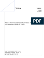 Norma técnica L9.230 determina amônia em dutos