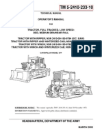 Caterpillar Model d7f Operators Manual