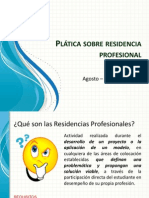 Plática Sobre Residencia Profesional