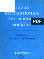 La Revue Internationale Des Sciences Sociales%Droits Del'Homme