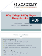  Why College & Major