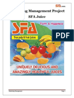 Project on SFA Juice