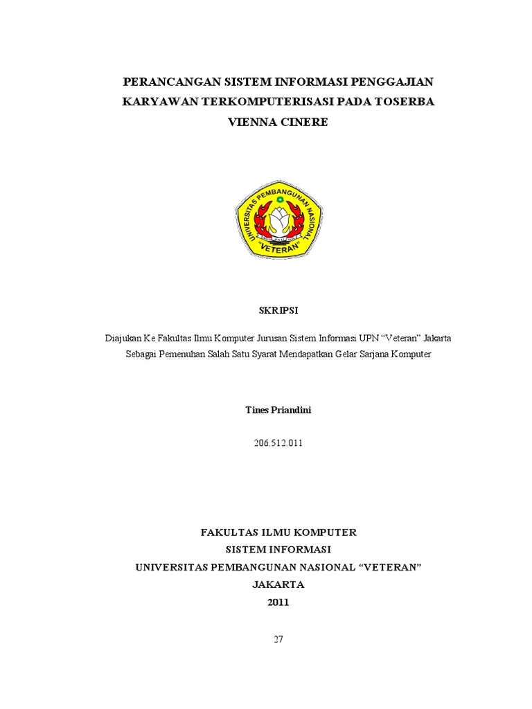 Sistem Informasi Penggajian