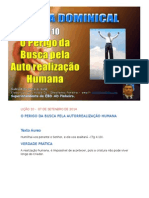 Licao 10 - Subsidio - O Perigo da Busca Pela Autorrealização Humana.doc