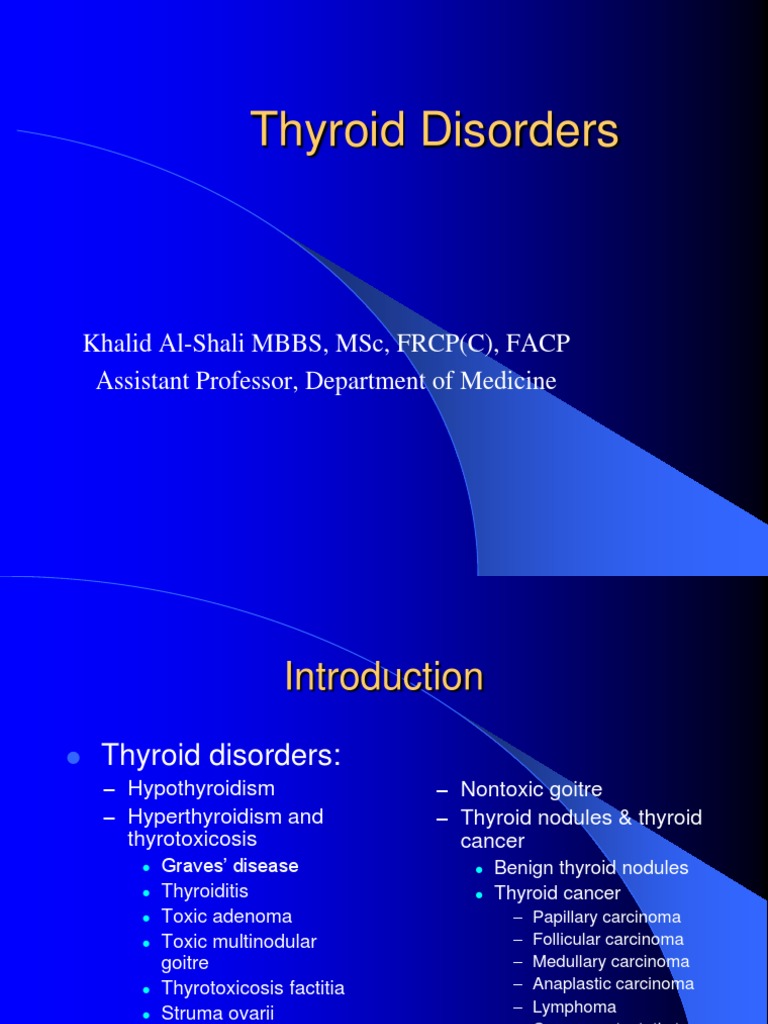 Overview of Thyroid Disorders | PDF | Thyroid | Hyperthyroidism
