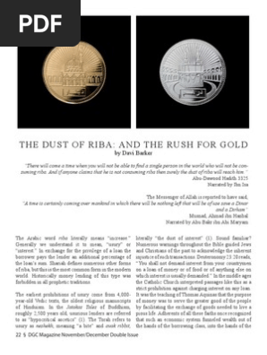 The Dust Of Riba And The Rush For Gold Federal Reserve United States Dollar