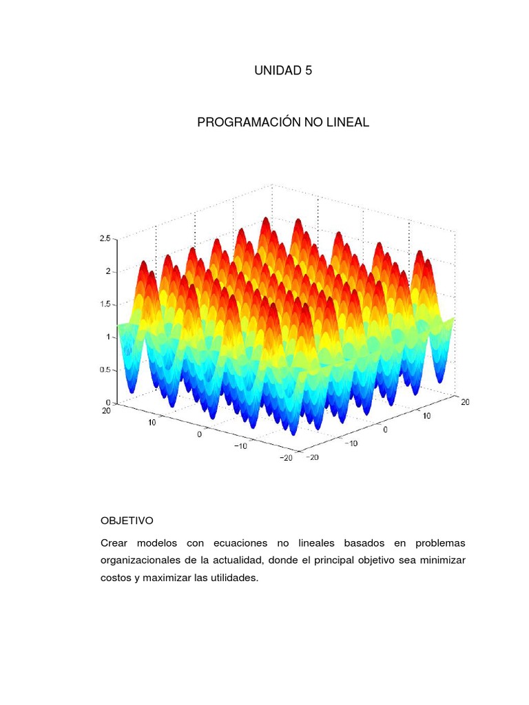 5 - Prog. No Lineal PDF | PDF | Programacion no lineal | Programación ...