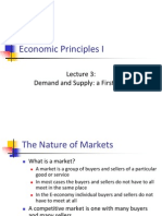 Economic Principles I: Demand and Supply: A First Look