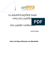 Apostila Classificação Das Maloclusões - Curso Capacitação