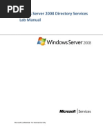 Windows Server 2008 Directory Services Lab Manual