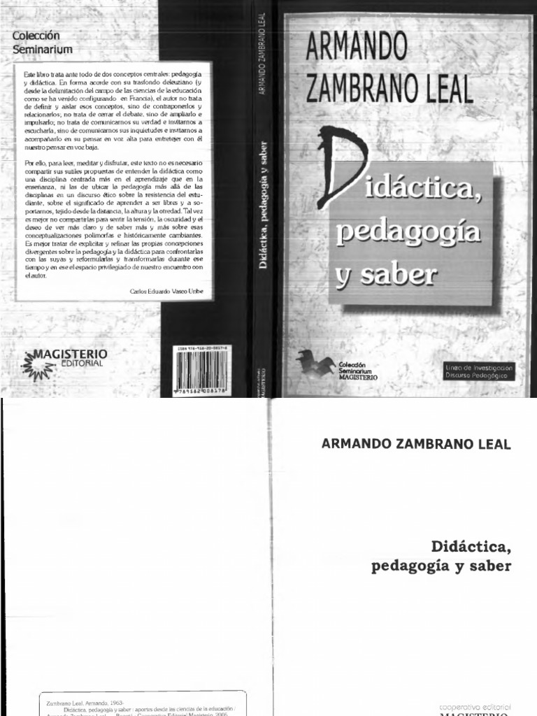 Didáctica, Pedagogía y Saber | PDF | Science | Pedagogía