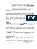 Documento Privado Sobre Reconocimiento de Deuda