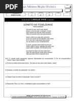 SONETO EXERCÍCIO