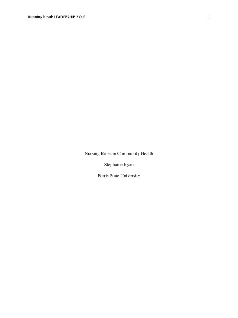 Nursing Roles in Community Health | PDF | Nursing | Patient