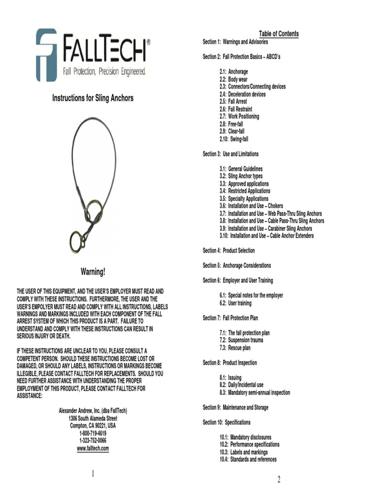Instructions For Sling Anchors | PDF | Wellness | Medical