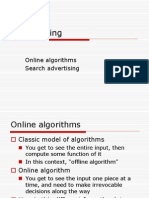 CS 345 Data Mining: Online Algorithms Search Advertising