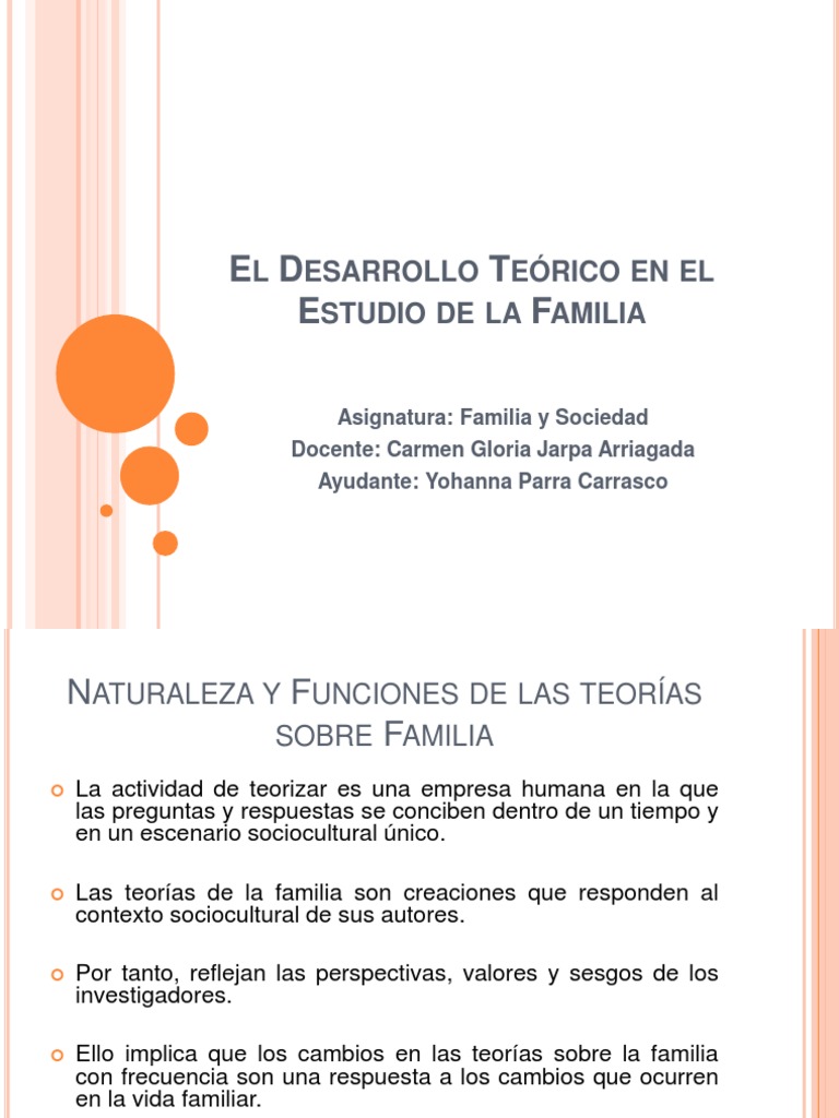 El Desarrollo Teórico en El Estudio de La Familia | PDF | Teoría | Familia