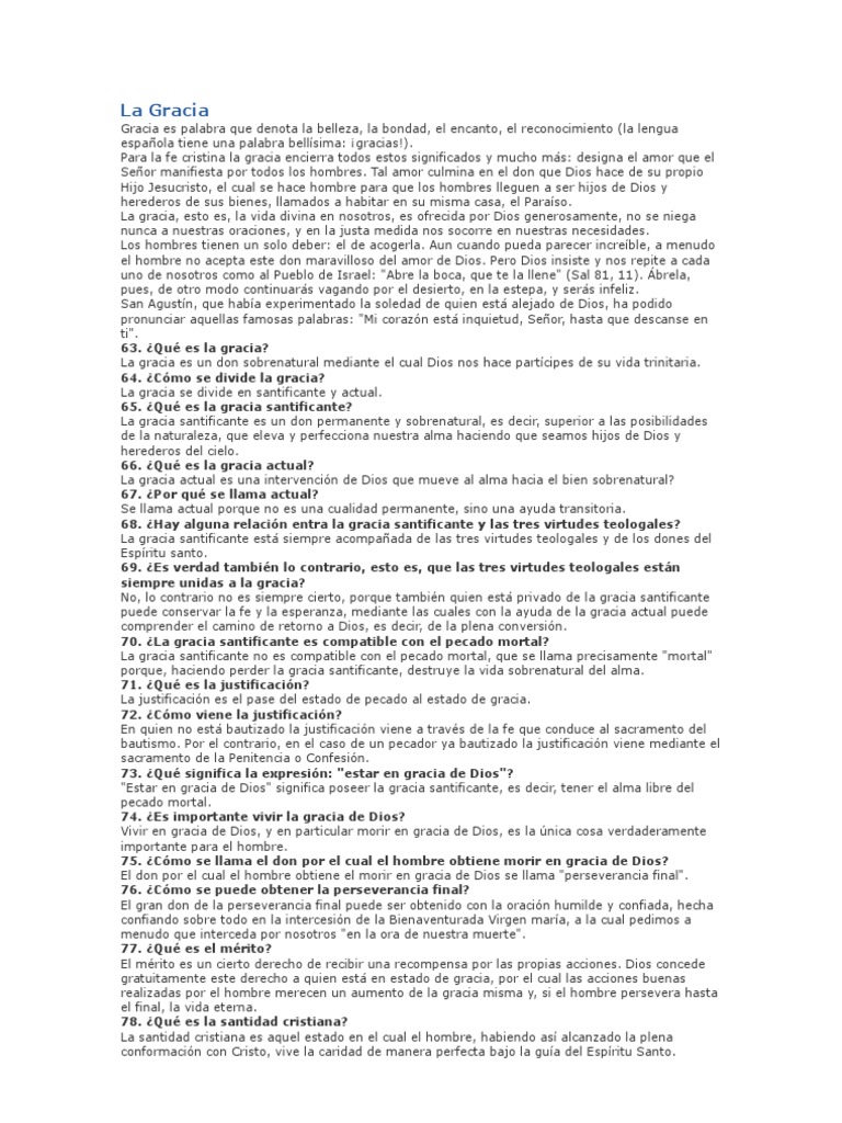 Tipos de Gracia en la Biblia | PDF | Gracia en el cristianismo ...