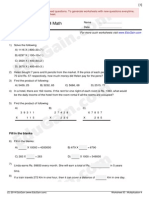 Grade 4 Math: Answer The Following