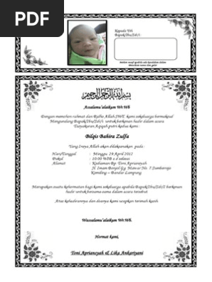 6800 Contoh Undangan Aqiqah Dan Marhabah Terbaik Gratis