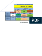 Guia # 6 Combinar y Centrar Celdas, Horario de Clases