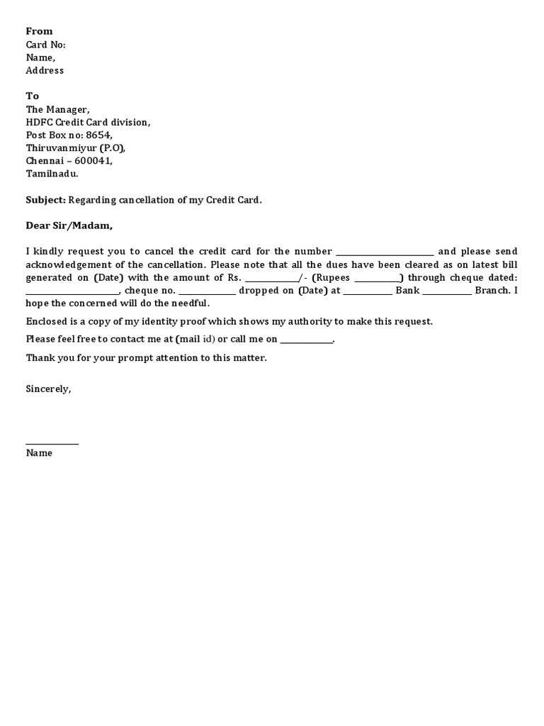 cancellation letter