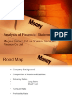 Analysis of Financial Statements: Magma Fincorp Ltd. Vs Shriram Transport Finance Co LTD