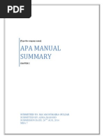 Apa Manual Chapter 2 Summary