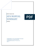 Apa Manual Chapter 2 Summary