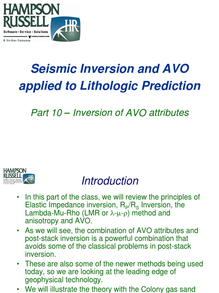 AVO and Elastic Impedance Inversion | PDF | Applied And ...