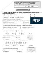 Teste Diagn Mosteiro 8 Ano 10 11