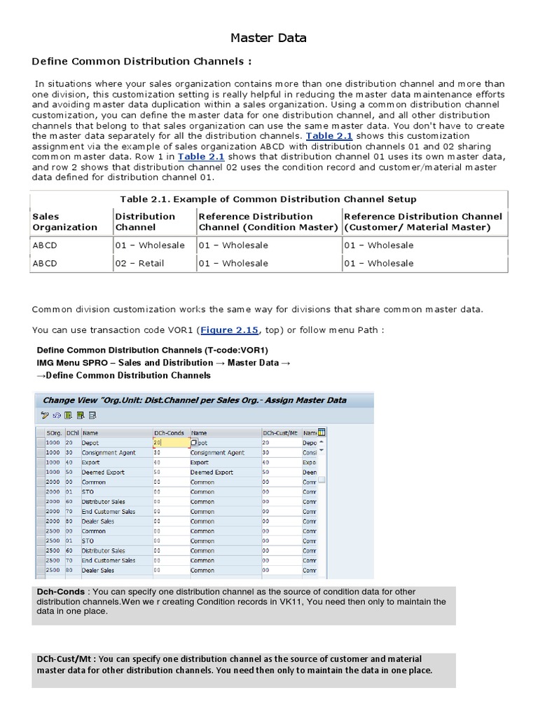 SAP SD Master Data Data Data Management