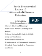 What's New in Econometrics? Difference-in-Differences Estimation