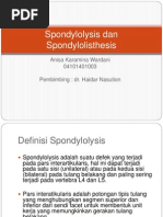 Download Spondylolysis Dan Spondylolisthesis - Copy by Anisa Karamina Wardani SN238633521 doc pdf