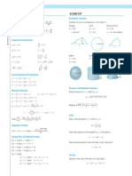 Algebra Geometry: Arithmetic Operations Geometric Formulas