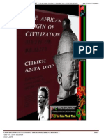Cheikh Anta Diop the African Origin of