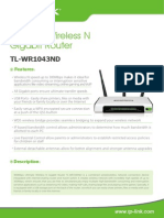 Router Wlan Gbit Tl-wr1043nd - v1 - Datasheet