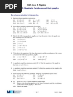 Quadratic Functions and Their Graphs